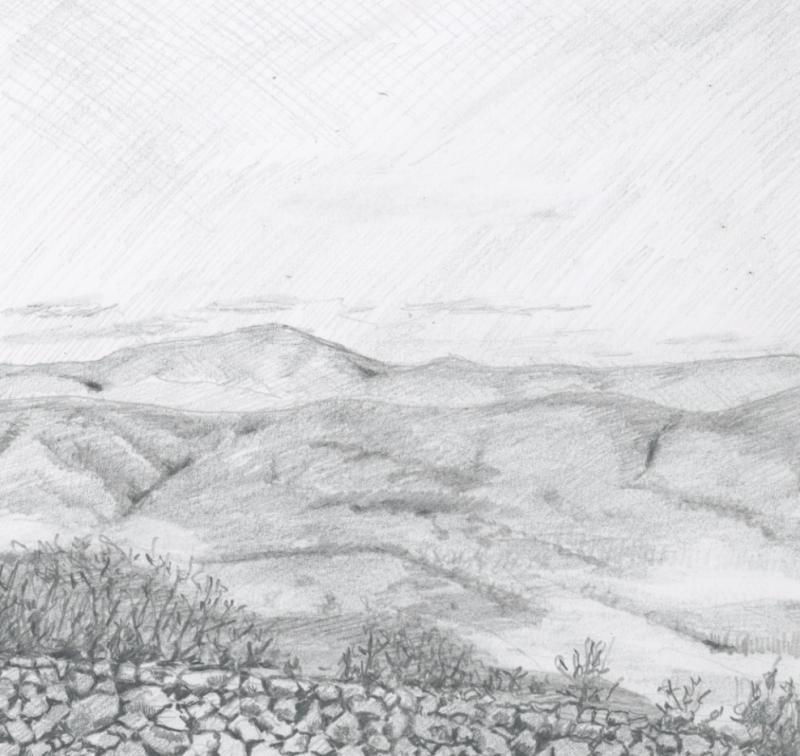 The hills of Virginia (Drawing courtesy of Rick Cronin)