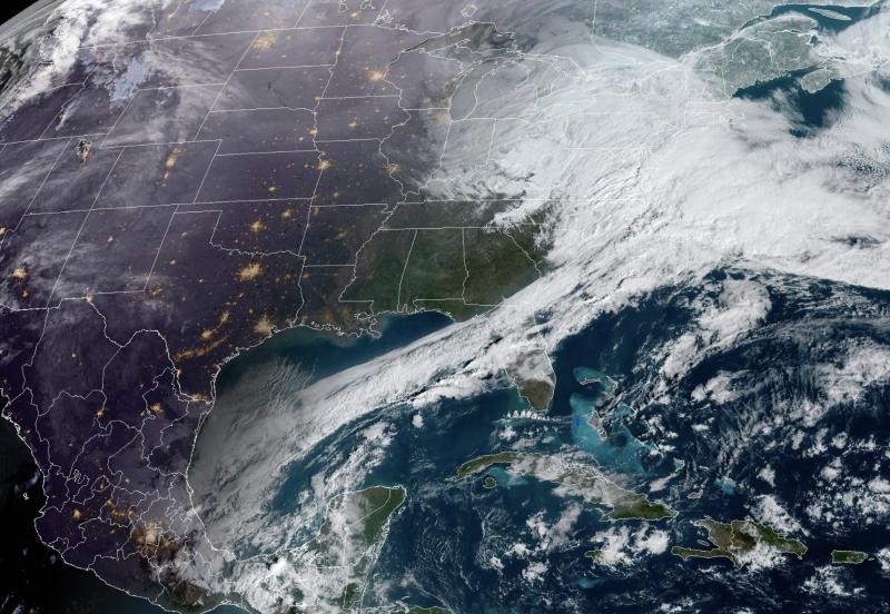 Approaching nor-easter, Feb. 22, 2026, 8:45 a.m.