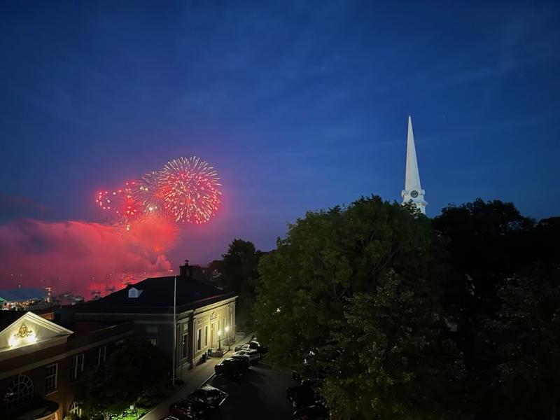 Fireworks over Camden Harbor 2024 (Photo by Lynda Clancy)