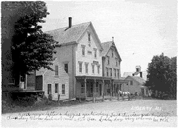  A scan made from an old postcard of the Masonic Building in Liberty, Maine around 1904. Unknown photographer, Public domain, via Wikimedia Commons