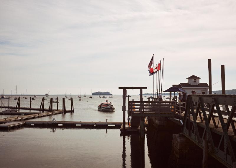 A cruise ship in Rockland Harbor during the fall of 2025. Photo by David Troup courtesy of the City of Rockland