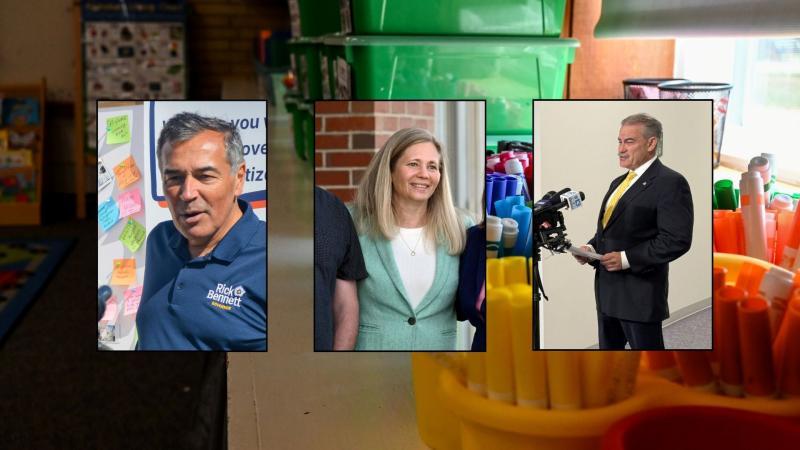 composite image showing the three governor candidates