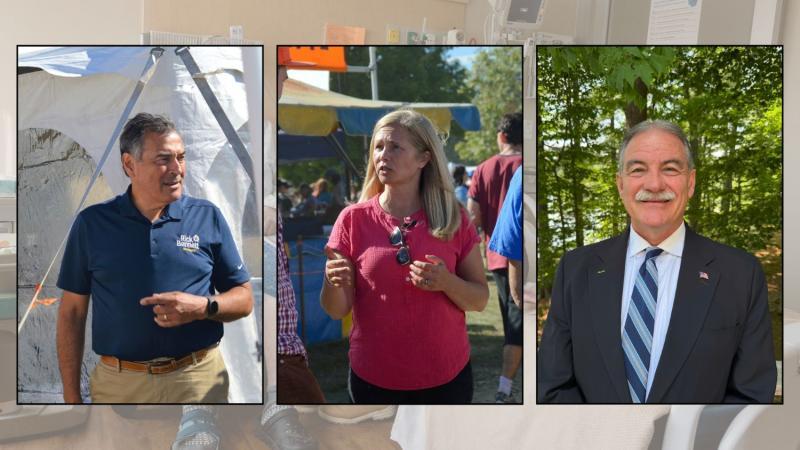composite image showing the three governor candidates
