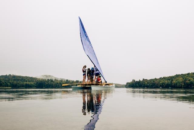 The boat is the newest addition to the school’s growing flotilla of three boats made by students at Sweet Tree School in Hope. (Photo courtesy David Garrison)