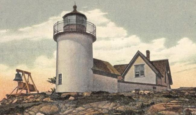 Curtis Island Fog Bell, Light Tower and Light Keeper’s House circa 1896 