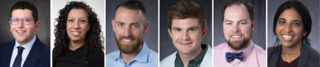 panel collage of six people's headshots