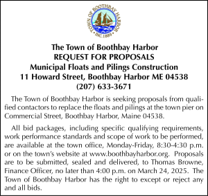 REQUEST FOR PROPOSALS -  Municipal Floats and Pilings Construction