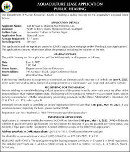 Brewer Aquaculture Lease 