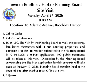 Town of Boothbay Harbor Planning Board Site Visit 4-27-26