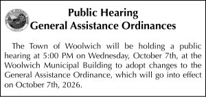 Town of Woolwich - General Assistance Ordinances