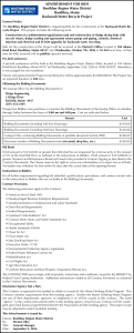 BR Water District - Advertisement For Bids - Backwash Water Recycle Project