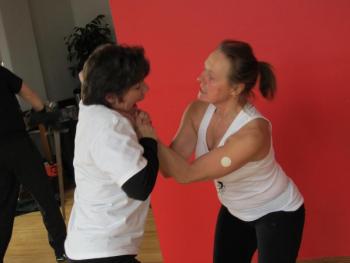 Choking (Sandi Bilbo, left, Barbara Tomlinson, right)