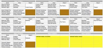 Rockland JV and Varsity game schedule.