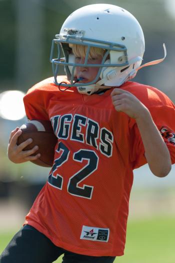 Rockland's Ben Ripley makes a long run during the game. Photo by Ron Hawkes