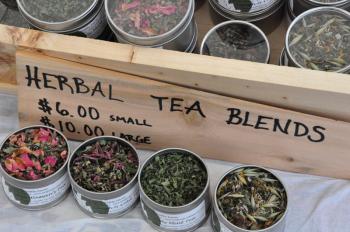 Herbal tea blends from Singing Nettle Farm, a horse powered, off-the-grid, organic farm in Brooks.