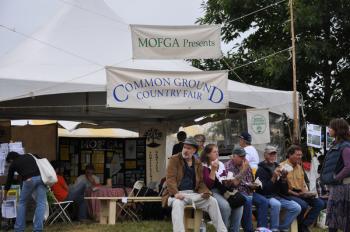 Outside of the MOFGA tent.