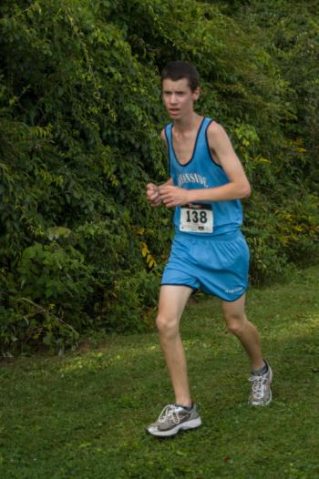Oceanside's Sam Johnson ran a good race for teh Mariners. Photo by Ron Hawkes
