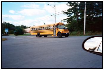BELFAST – School bus, morning.