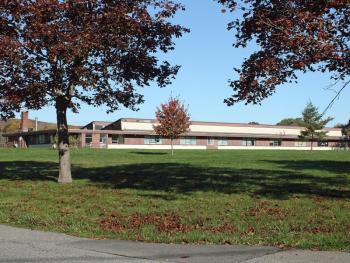 The MacDougalSchool is located adjacent to Oceanside High School on Broadway in Rockland. (Photo by Holly S. Edwards)
