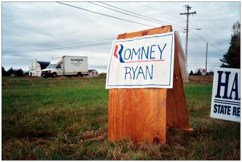 THORNDIKE – A handmade campaign sign put up as a replacement to one that was apparently destroyed by a vehicle.