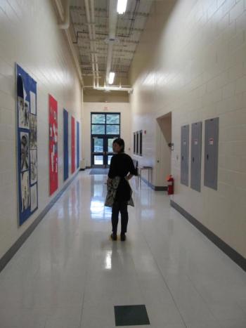 Alice in the art wing hallway hail to the rad kids, alice wang