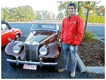 The author with a classic MG.