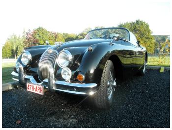 A convertible Jaguar.