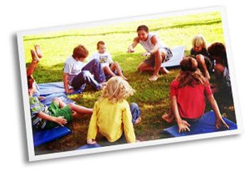Nguyen teaches a group of young students “Falling Water”, a peaceful way to deflect physical and verbal attacks.//photo: powerofh20.com