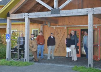 The auction was originally scheduled for 11 a.m. but was delayed until 3 p.m. to allow Stuart and Marianne Smith time to get to town to place their bid.