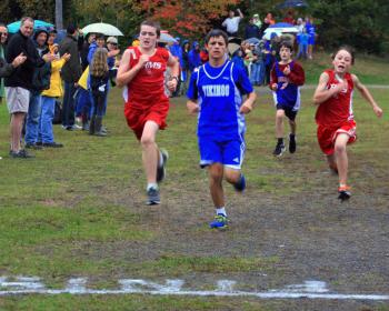 The boys race at the Busline League cross country meet held Thursday, Oct. 4 at Camden Hills. (Photo Courtesy of Ellen Curtis)