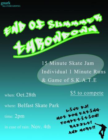The official flier for the End Of Summer Throwdown. (Photo courtesy of GNARK Skateboarding)