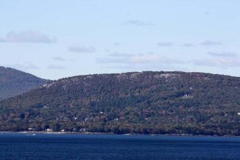 Radio communications for Saturday's mass casualty drill on Lasell Island were also set up atop Mt. Battie in Camden Hills State Park. (Photo by Holly S. Edwards)