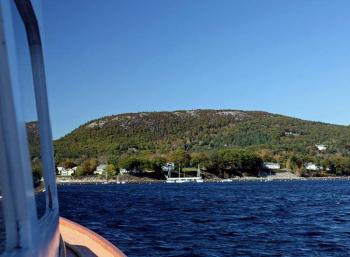 A view of Mt. Battie Oct. 13 while aboard 'Betselma' back to the public landing in Camden Harbor. (Photo by Holly S. Edwards)