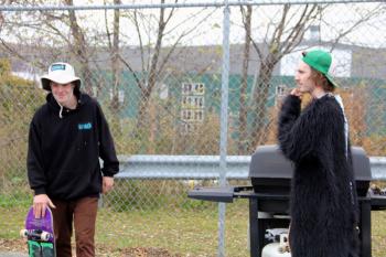 From Left: Brennan Moore and Hunter Finden of GNARK Skateboarding.