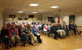 More than 60 people attended Rockport Public Library's annual candidates forum Oct. 19, with Dan Bookham moderating 12 questions posed to four candidates in two races.