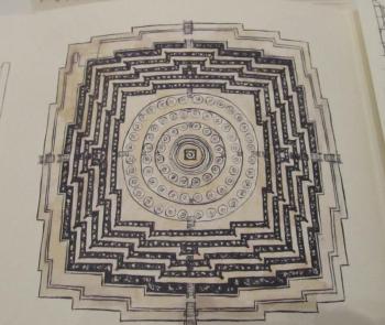Borobudur, is an architectural drawing of a Buddhist monument.
