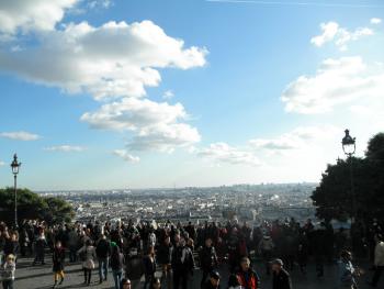 Panoramic views of Paris from Montmartre.
