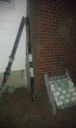 straight skis, beach chairs (South Portland)