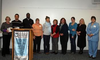 Carol Robbins, Jose Cordero, Samwel Waithaka, Lynette Walauski, Birgitta Polson, Tami Miles, Pamela Simpkins, Marcy Marriner, Dayne Beckett and Virginia Wilson. (Photo by Holly S. Edwards)