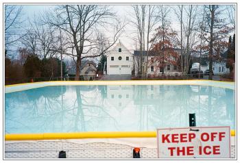 BELFAST - The ice rink on High Street, now in its second year, shown shortly after it was filled but before the water had frozen.