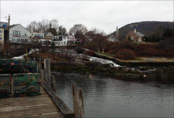 Camden's inner harbor is due to be dredged this month. (Photo by Lynda Clancy)