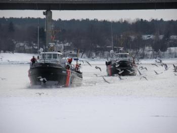 Two Maine cutters, the Shackle and the Bridle, based in South Portland and Southwest Harbor. Their sister cutter, the Tackle, is based in Rockland. (Photo courtesy U.S. Coast Guard)