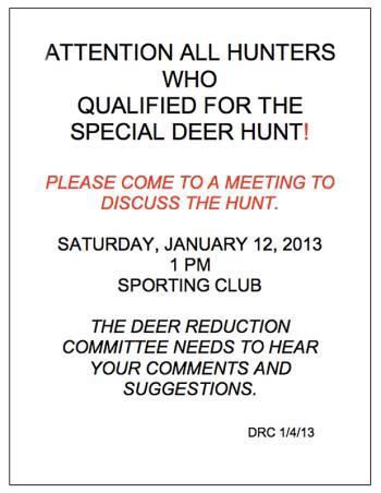 A mailer from the town's Deer Reduction Committee the 43 islanders who qualified for the special hunt, partly to learn why some were unsuccessful. (Courtesty of the Islesboro DRC)