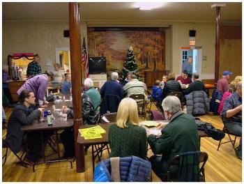 Supper is served in the basement of the First Baptist Church. (Photo by Ethan Andrews)