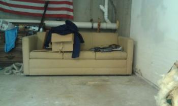 free pull out couch (Kittery) -- ignore the crap on it. take it. decent condition.