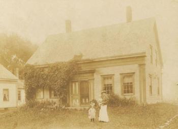 27 Pascal Avenue once was a full duplex. In this 1800s photo, Donald Rhodes' grandmother, Nellie Bryant Carleton, is standing with his two aunts. His mother hadn't yet been born. (Photo courtesy of Donald Rhodes)
