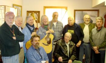 Seated, left to right: Tim Hill, of Warren, and Roland Stimpson, of Cushing. Standing: M. Barrett Winstead, Rockland; Wayne Keiderling, Warren; Cindy Miller. Washington; Nancy Jones, Warren; Chuck Javitt, Nobolboro; Ralph Eldridge, Rockland; Lew Grabb Jr., Camden; and Charles Oakes, Tenants Harbor.