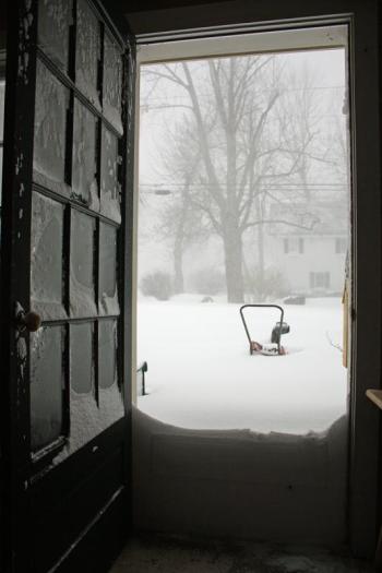 The view outside in Camden at 8:30 a.m. (Photo by Holly S. Edwards)