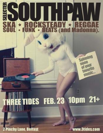 DJ Southpaw a.k.a. "Mark Kelly is a jerk" will be at Three Tides Saturday night (photo: Three Tides)