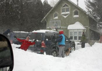 The Russillo family on Maple Street. (Photo by Holly S. Edwards)